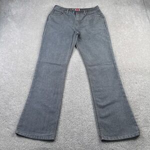Vintage Arizona Jeans Womens Juniors 11 Grey Flare Leg High Rise‎ Denim Y2K